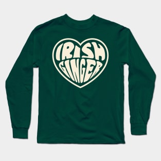 Irish Ginger Irish Redhead Girl Heart St. Patricks Day Long Sleeve T-Shirt